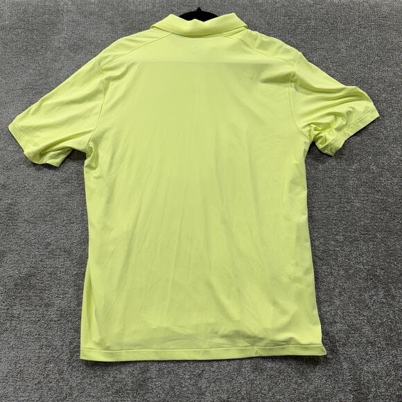 Under Armour Drive Chill Polo Medium Avocado Yellow Iso-Chill UPF 50+ Loose Golf - Picture 11 of 12